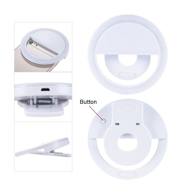 Rosa Selfie Lys LED for Samsung Galaxy Sony og andre smarttelefoner