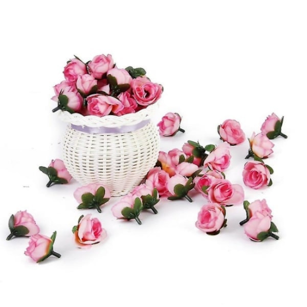 50 st 3 cm (rosa) konstgjorda rosor blomhuvuden bröllopsdekoration