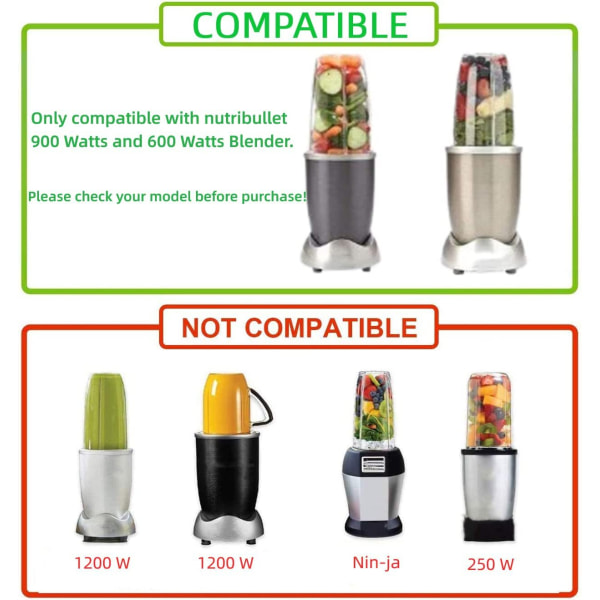 Reservedeler for ekstraktorblad, kompatibel med NutriBullet 600w og 900w Blender-modell