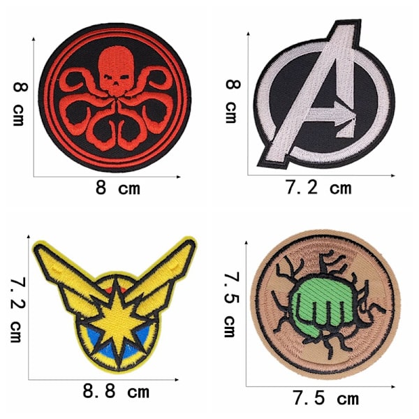 21 stk Marvel datamaskin broderilapp broderiklut klistremerke