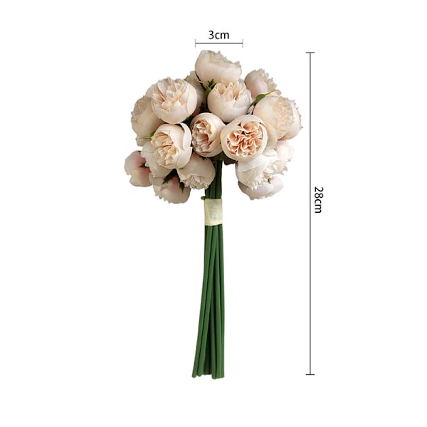 9 stk kunstige roser silkeblomster falske blomsterbuketter til bryllup