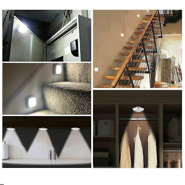 4 st rörelsesensor väggskåpslampa