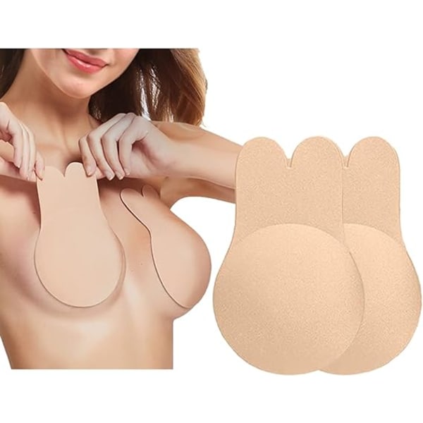 Kaksi paria (10cm(S-M)), silikoni-näkymättömät rintaliivit, olkaimeton itsekiinnittyvä