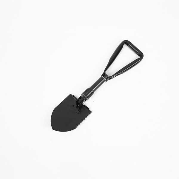 Svart multifunktionell militär spade i metall, hopfällbar hacka, Mini S