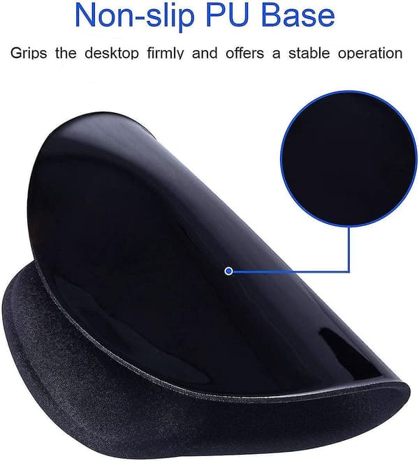 Ergonomisk musematte håndledsstøtte, gel musematte med sklisikker PU-base, musehåndledsstøtte til bærbar PC-kontorarbejde smertelindring