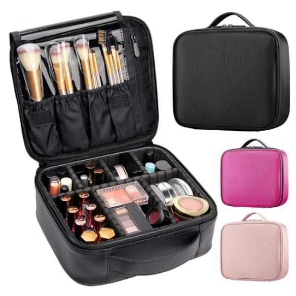 Sort Kosmetikpung Makeup Pensel Etui Sort