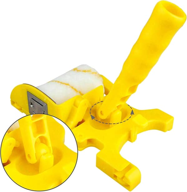 Clean Cut Paint Edger Roller Brush, Multifunksjonell Avtakbar Cl