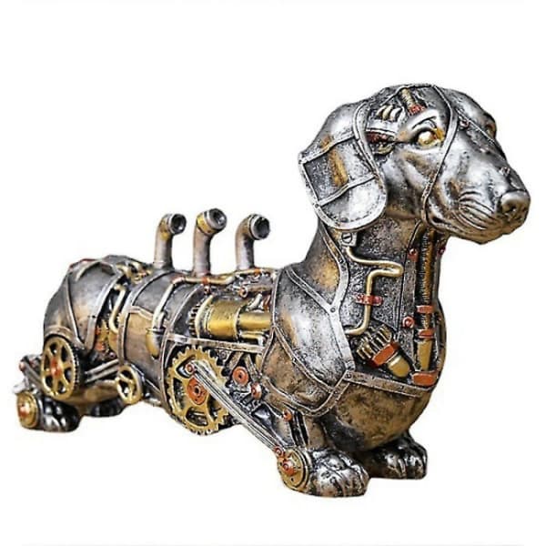 Industriel Gotisk Steampunk Gravhund Pølsehund Ornament Figur