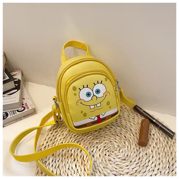 Gul Kawaii Stjerne Spongebob Square Patrick Skuldertaske Tekstur