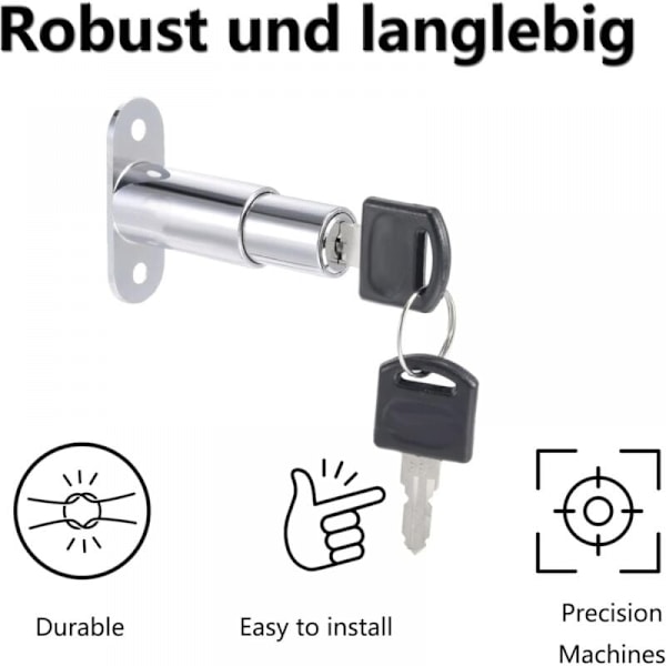 （2 st）Möbel Skjutdörrs Lås Skåp Lås Kärn Tryckcylinder C