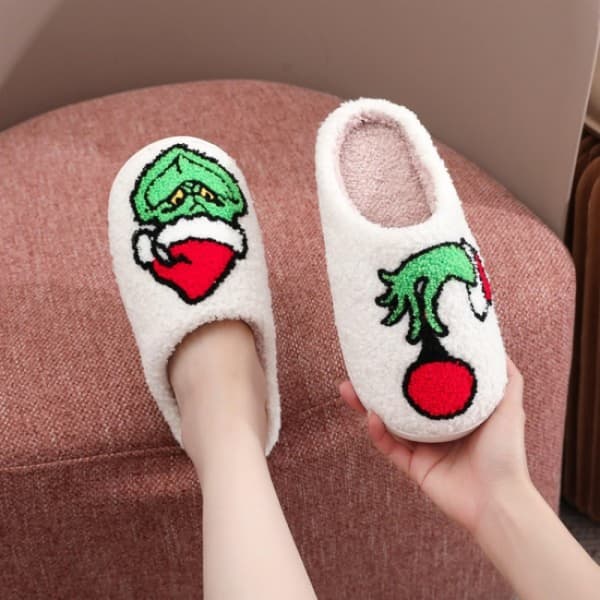 36/37 Jule fluffy pels hjemmesko plys flade hjemmesko