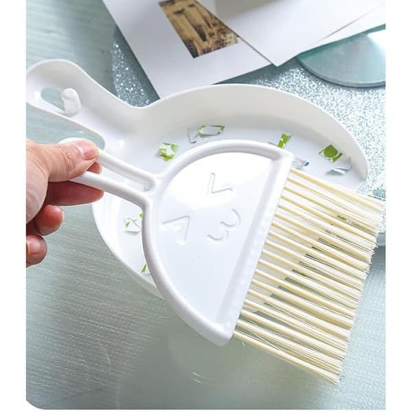 1 kpl Mini valkoinen pölykauha ja pölyharja, Design pölykauha ja luuta, P