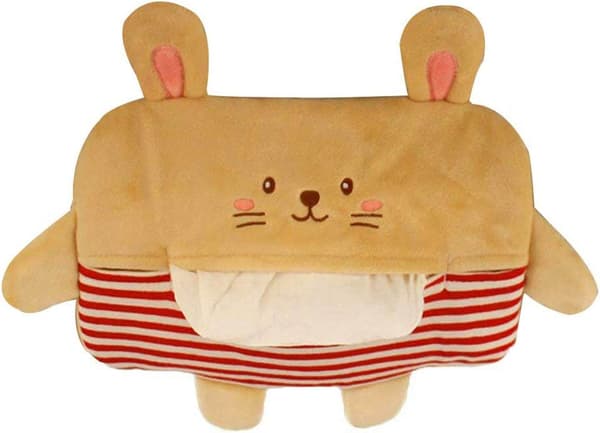Visor Tissue Holder, Cartoon Car Tissue Box, Soft Plush Tissue, C