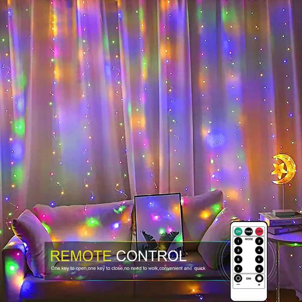 Verhovaloverho, USB-valoverho 300 LED 3m*3m 8 valaistustilat