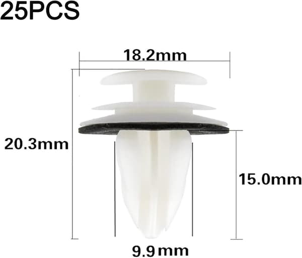 25 stk. bilclips, fastholdelsesclips, universal bilclips