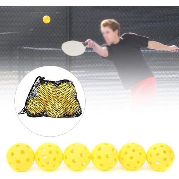 6 x 26 Stake Balls, miljövänliga gula PE-stake med hög elasticitet