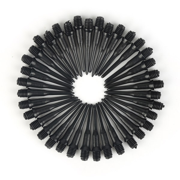100 pehmeää muovista tikkakärkeä, musta ammattimainen tikkakärki