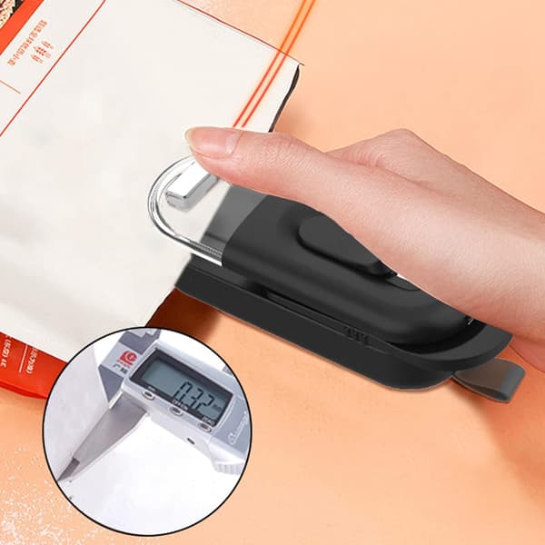 2 i 1 Mini Sealer (Sort), Bærbar Plastikpose Sealer Pose Sealer