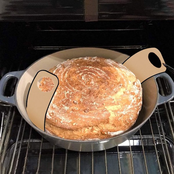 Oransje silikon bakeunderlag, vaskbart og gjenbrukbart sklisikkert