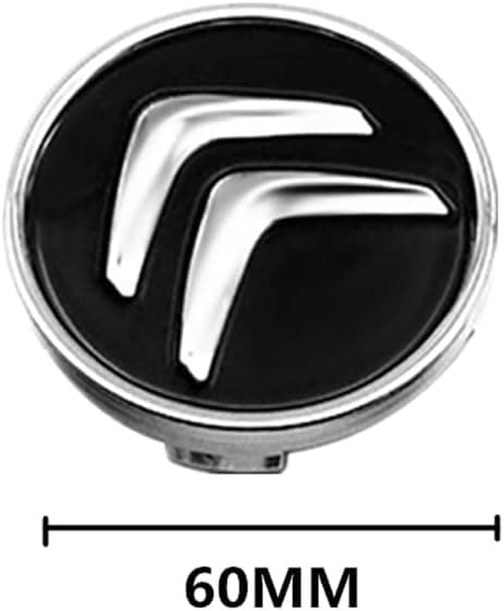 4 × 60mm Navkapslar för Citroen C3 C4 C5 Elysee Berling