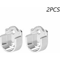 2-pack flänsstångsfäste i zinklegering för duschstång, garderob