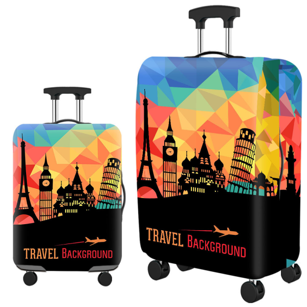 1 Piece (Famous Places - 26-28 Inch) Famous Old Print Travel Lugg