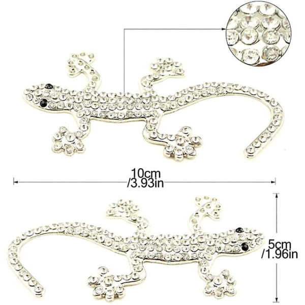 Car Sticker 2 Pieces Metal 3d Stereo Gecko Sticker Car Sticker De