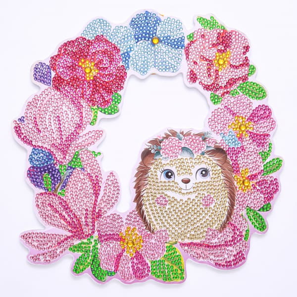 Håndlavet Diamantmaleri Blomsterkrans Form Diamantmaleri Sæt