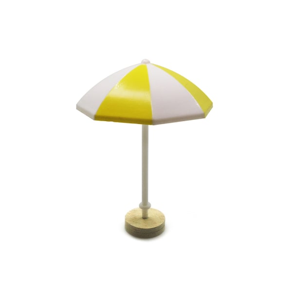2 stk. Gule Mini Parasol Sving Mikro Landskap Strand Strand Tilgang