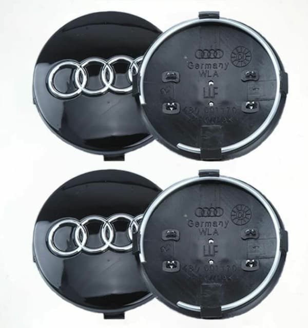 Passer til 4 stk. Bilnavkappe Kompatibel med Audi 60MM AB