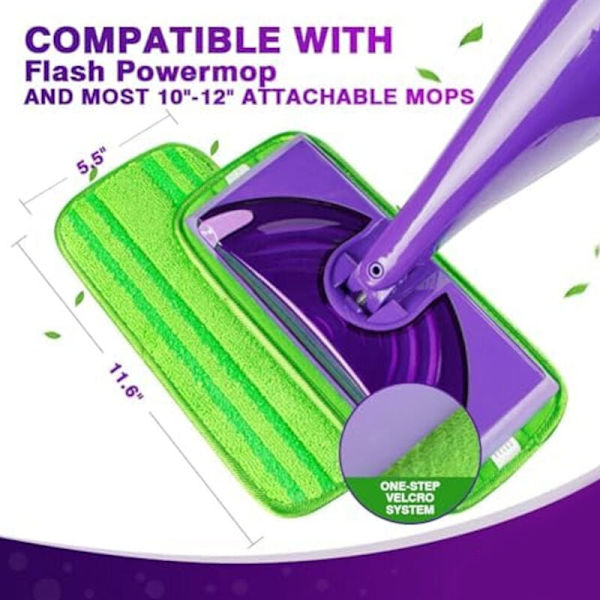 Uudelleenkäytettävät moppipäät Swiffer WetJet 6 -pakkaukseen, uudelleenkäytettävä moppipää, M