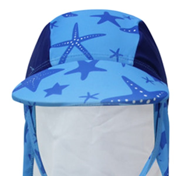 Solhatt for barn, gutter og jenter, bred skygge, sommerstrandhatt med nakkefla