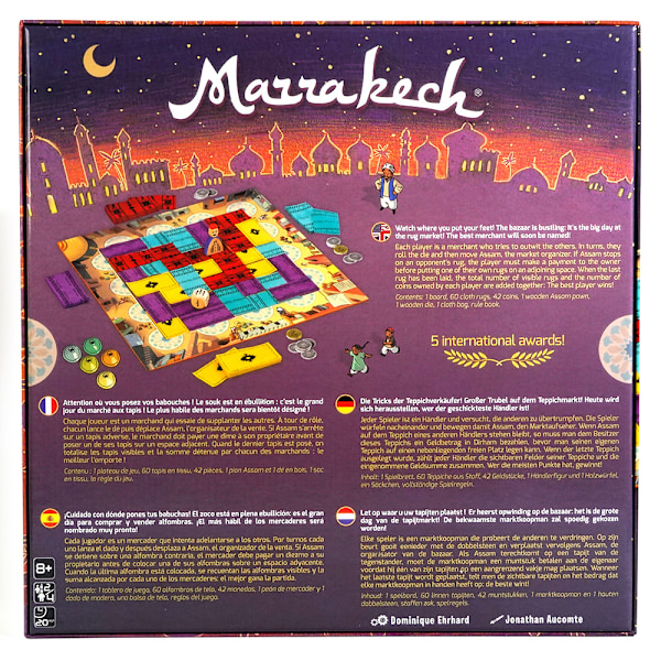 Tæppehandler brætspil kort Marrakech Marrakech land grab des