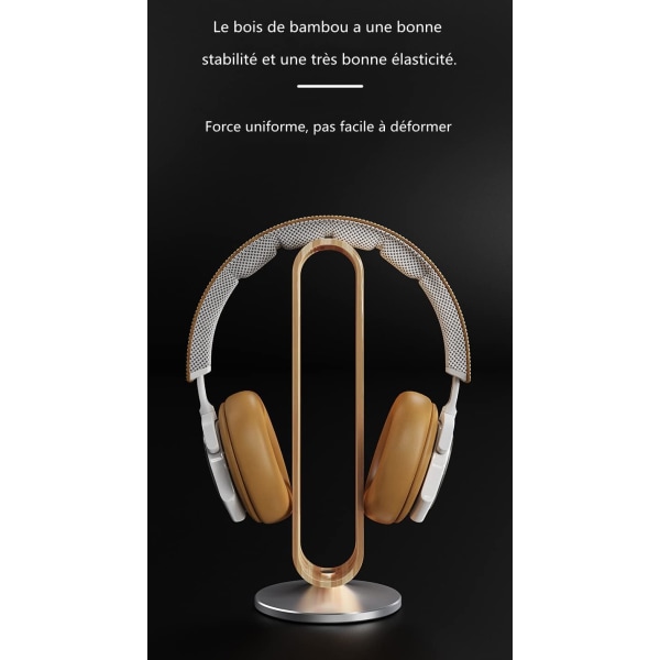 1 kpl kuulokepidike Bambupuinen alumiini (harmaa) kuulokemikrofoni