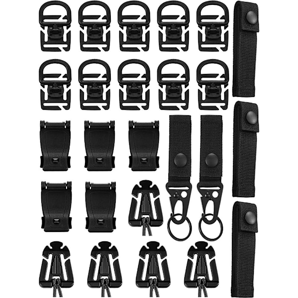 25-pack ryggsäckstillbehör för utomhusfans, multifunktionell taktisk ryggsäck, utomhusspänne för bergsklättring, fiske och andra aktiviteter