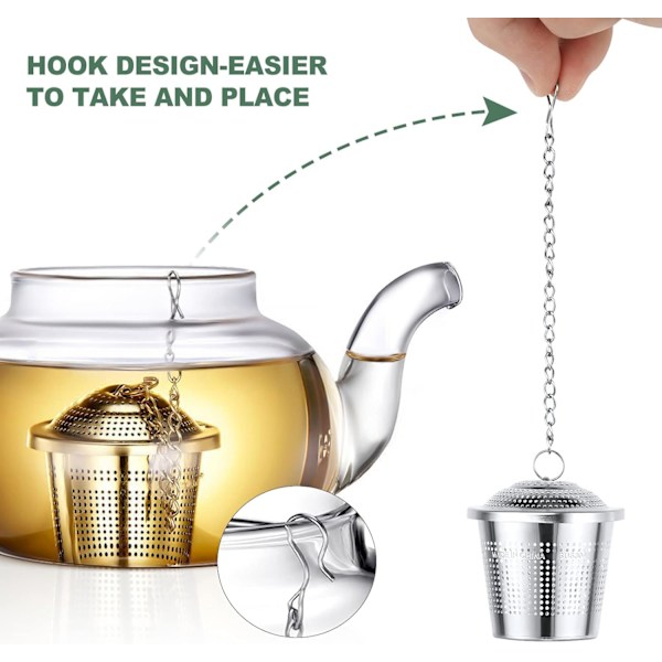 2 st teinfuser (4,5 cm diameter), 304 rostfritt stål tesil