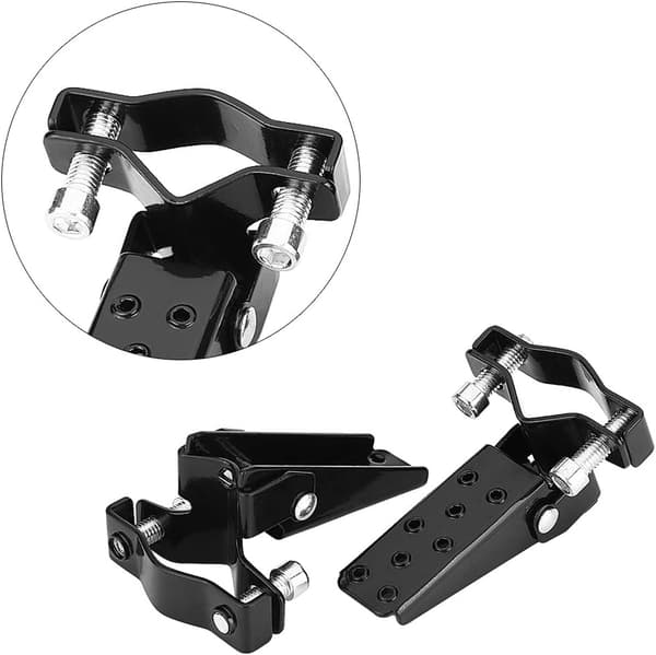 Sorte - 1 par metalpedaler til motorcykelramme