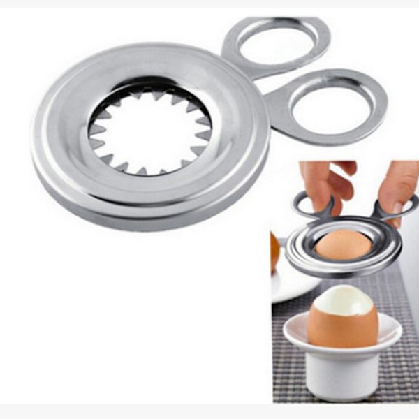 Egg Cover Cutter i rustfritt stål, eggeåpner i rustfritt stål, eggeskjærer, eggesaks, eggeskallfjerner, kjøkkenredskap