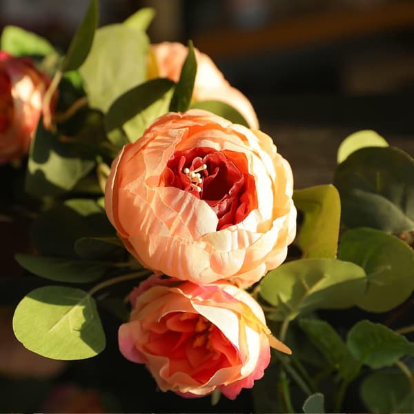 (Rosa) 2 stk. Kunstig Eukalyptus Girlander, Peon Vinstokk, Bryllup Ga