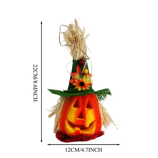 2 st Halloween-skum pumpa lykta Jack pumpa blinkande lykta