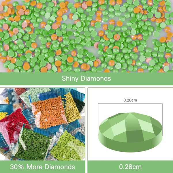 Diamantmaleri til voksne, Green House Fuld Diamantmaleri 5D