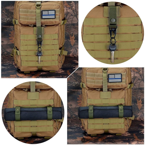 Mud Color Tactical Gear Clip Webbing-tillbehör för Tactical Bac