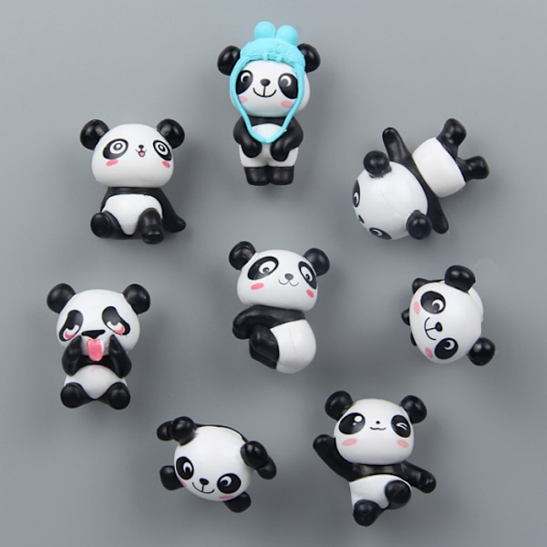 8 kpl Panda-eläinmagneetti, Eläin jääkaappimagneetti, Luova eläin