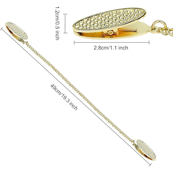 Metallkjede klips fleksibel serviettholder for elegante hakeservietter