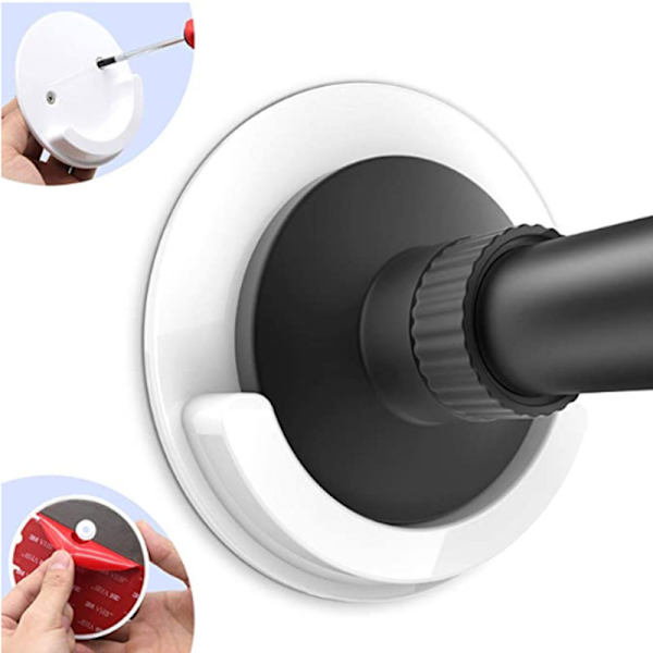 2-pack duschdraperistångsfäste, 4 tum diameter universell akryl