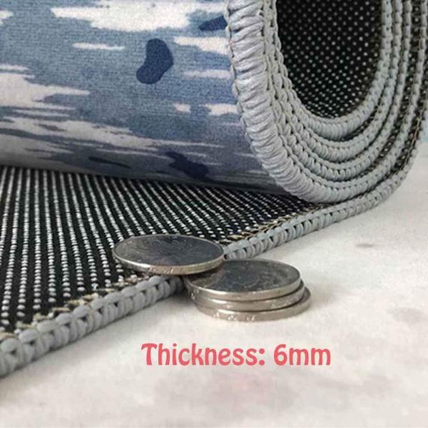 Maskinvaskbar rund teppe, enkel geometrisk stil absorberende