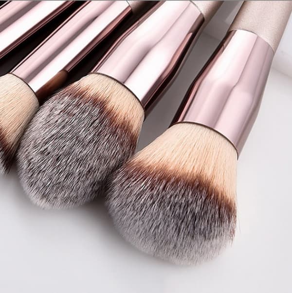 10 stk. Professionelle Makeupbørster, Makeupsæt - Rosé Pink guld