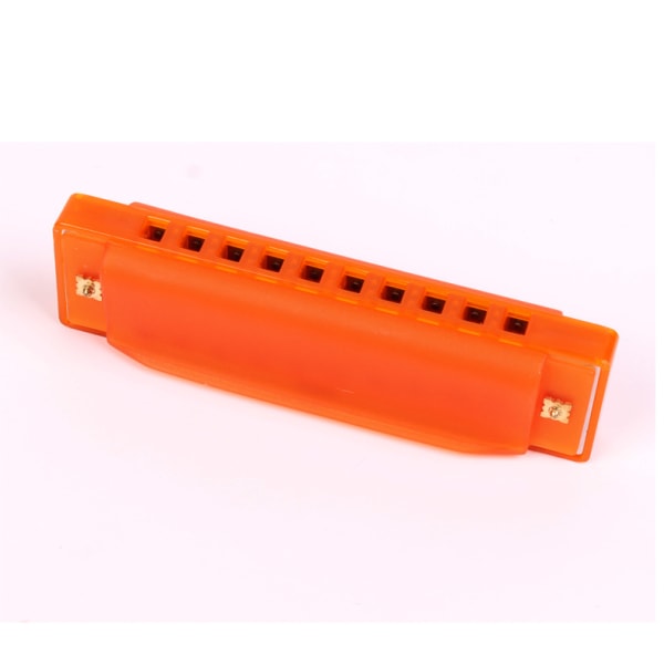 Färgglad munspel med 10 hål i plast (orange) Toy Musical Inst