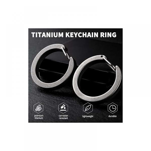 (32mm) 2-pack Nyckelringar i rostfritt stål - Snabbkoppling - Små karbinhakar