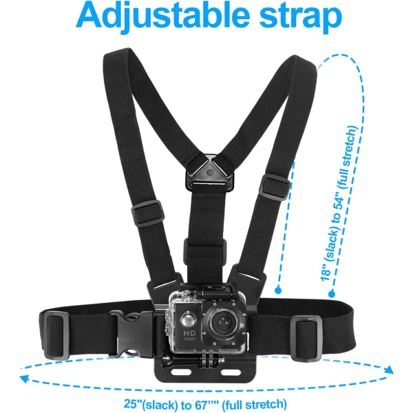 FAB Action Camera Straps, (Brystsele) Kompatibel med alle Gop